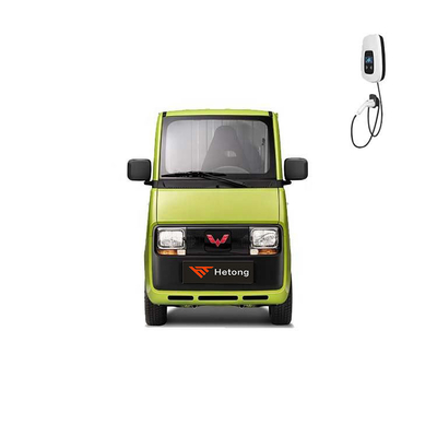 Groene en roze Wuling E10 EV Express Speciale elektrische auto voor levering van energiewagens