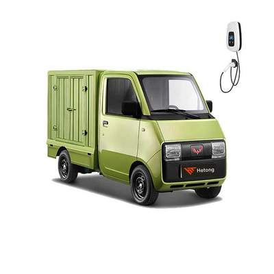 Groene en roze Wuling E10 EV Express Speciale elektrische auto voor levering van energiewagens