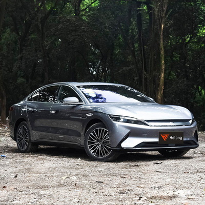Witte Groene 4-deurs Dm-i Byd Han Dmi Champion Elektrische Auto 200 km PHEV Hybrid Auto 200